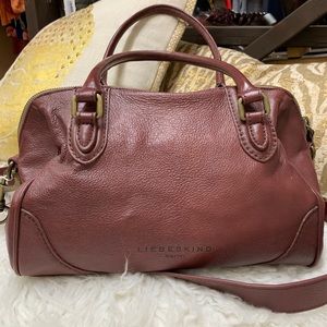 Liebeskind Burgundy Leather Shoulder Bag Strap